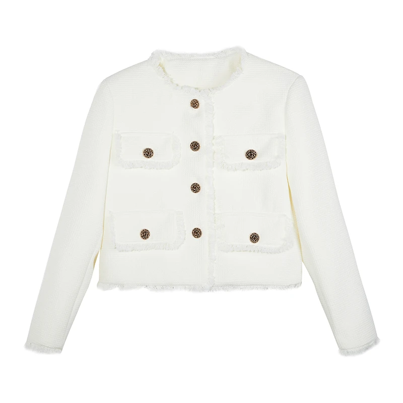 [牟总专享]小香风气质轻奢短款法式黑色设计师名媛外套R223W8159