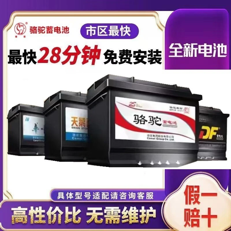 骆驼（CAMEL）骆驼天鹅DF蓄电池汽车电瓶36/45/55/60/70/L2400/55
