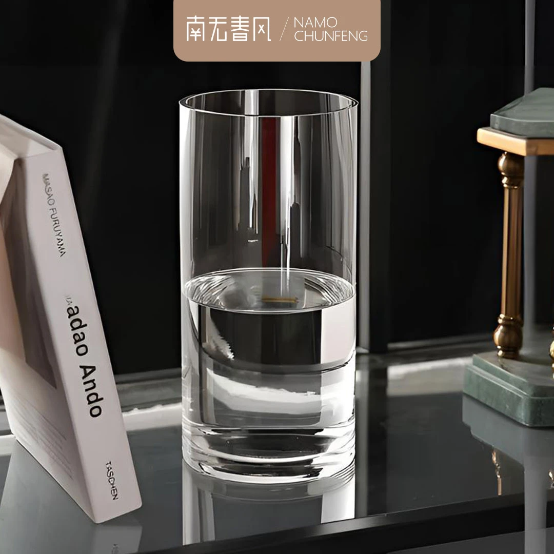 【玻璃直筒花瓶】简约花器水养轻奢高级感透明醒花桶多规格