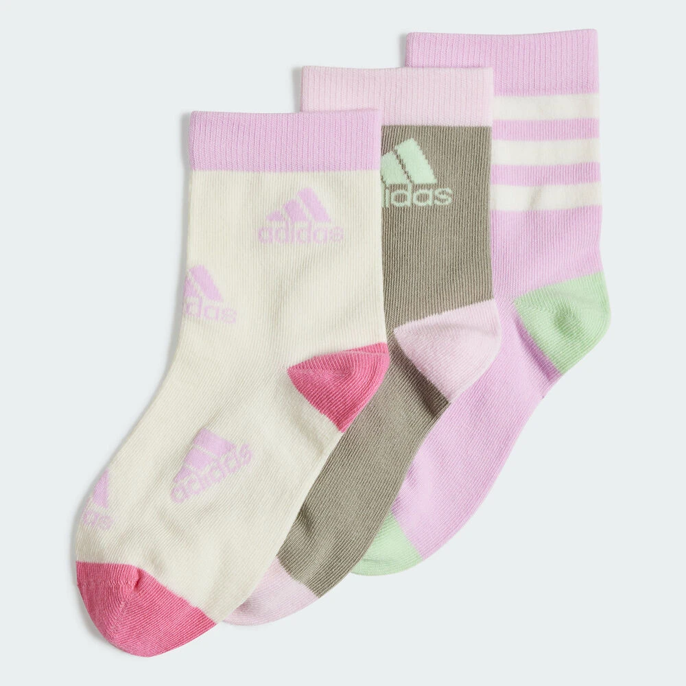 adidas kids阿迪达斯 2024 新款大童LK SOCKS 3PP 袜子货号IS0099