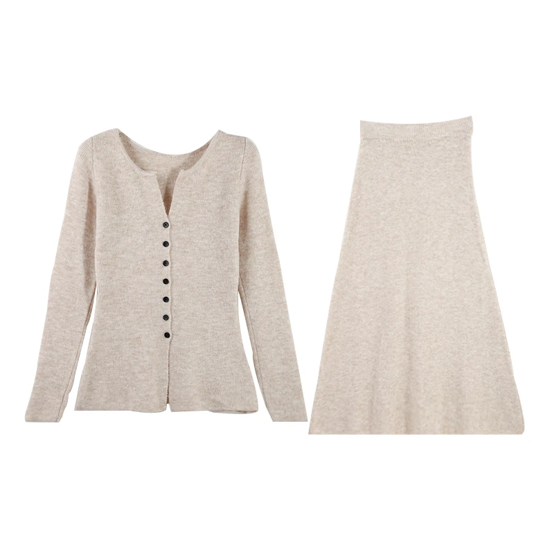 「冬日恋曲」2024秋冬气质半身裙显瘦针织两件套HBZEH917334nnas