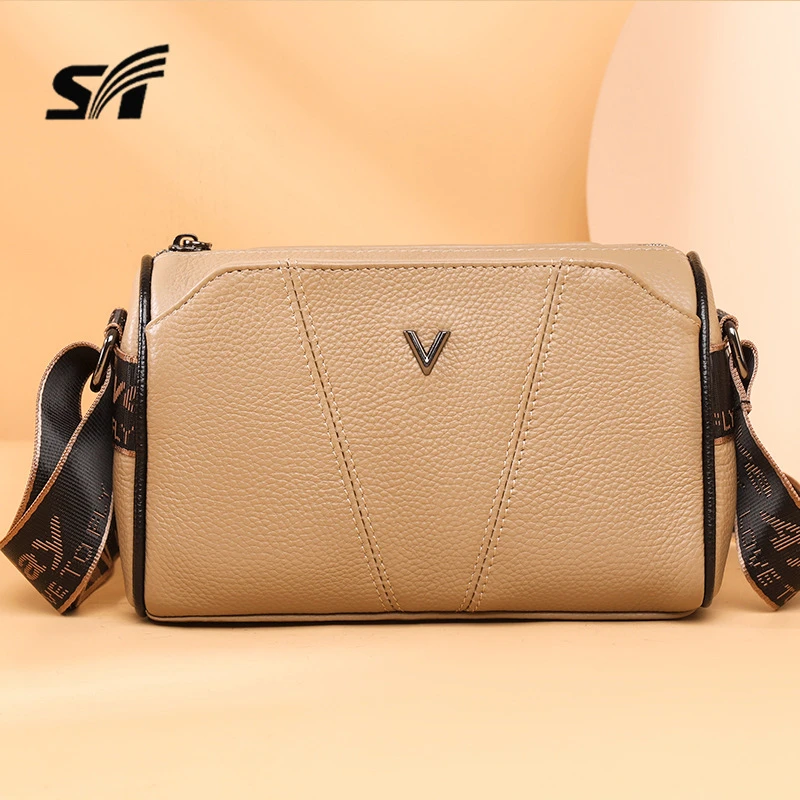 真皮包包批发新款头层牛皮小方包潮时尚百搭单肩包简约质感斜挎包