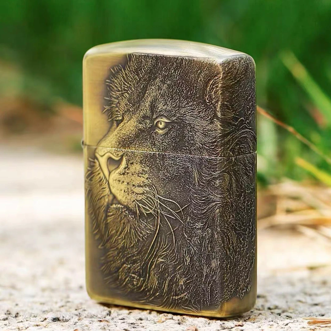 zippo打火机【父子情深】黄铜盔甲机 浮雕立体 防风煤油打火机 DYJ1