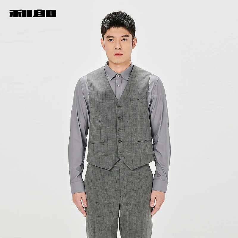 【商场同款】利郎官方 西服马甲三件套2024春西装24CXF021SA/2SB