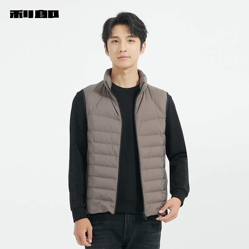 【商场同款】利郎官方羽绒服马甲立领2024冬保暖外套2Y男士羽绒服