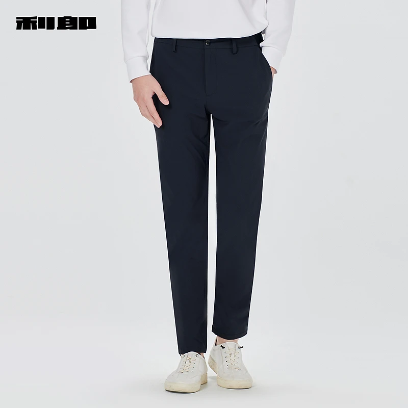 【商场同款】利郎男装休闲裤弹力男款夏商务黑色运动男士裤子01男裤