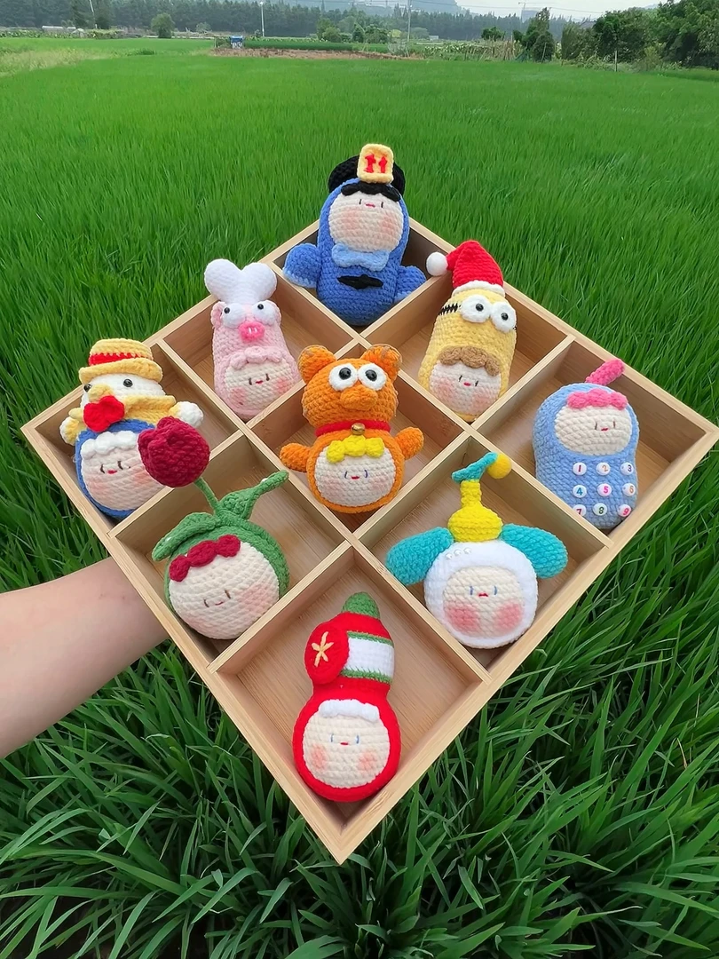 可爱钥匙扣 重工手工diy编织团子挂件纯手工