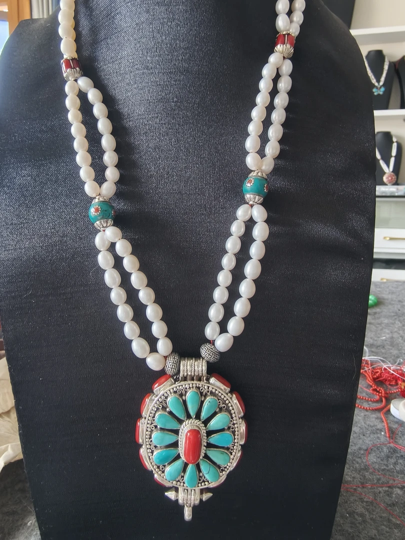 吊坠925银亚克力   尼泊尔进口项链