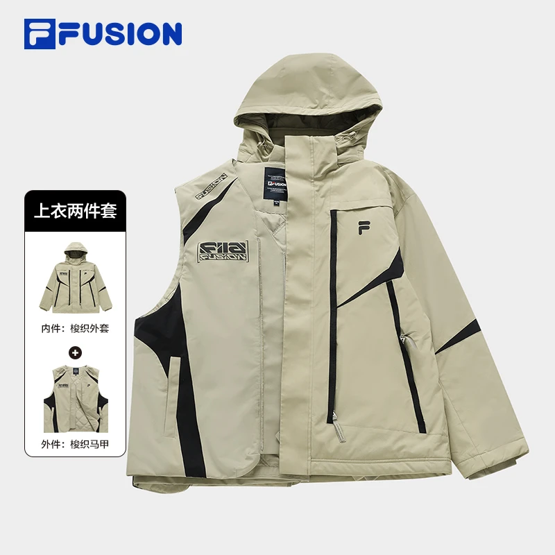 【2件装】FILA斐乐潮牌棉服外套冬季户外运动休闲上衣T11M411906F