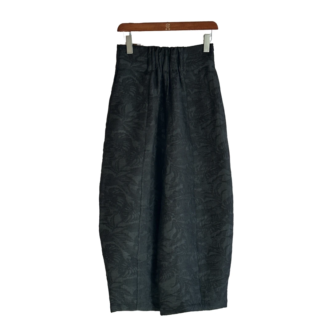 「利琪高订」国风新中式秋季款时尚简约百搭秋冬舒适花苞裤B5504