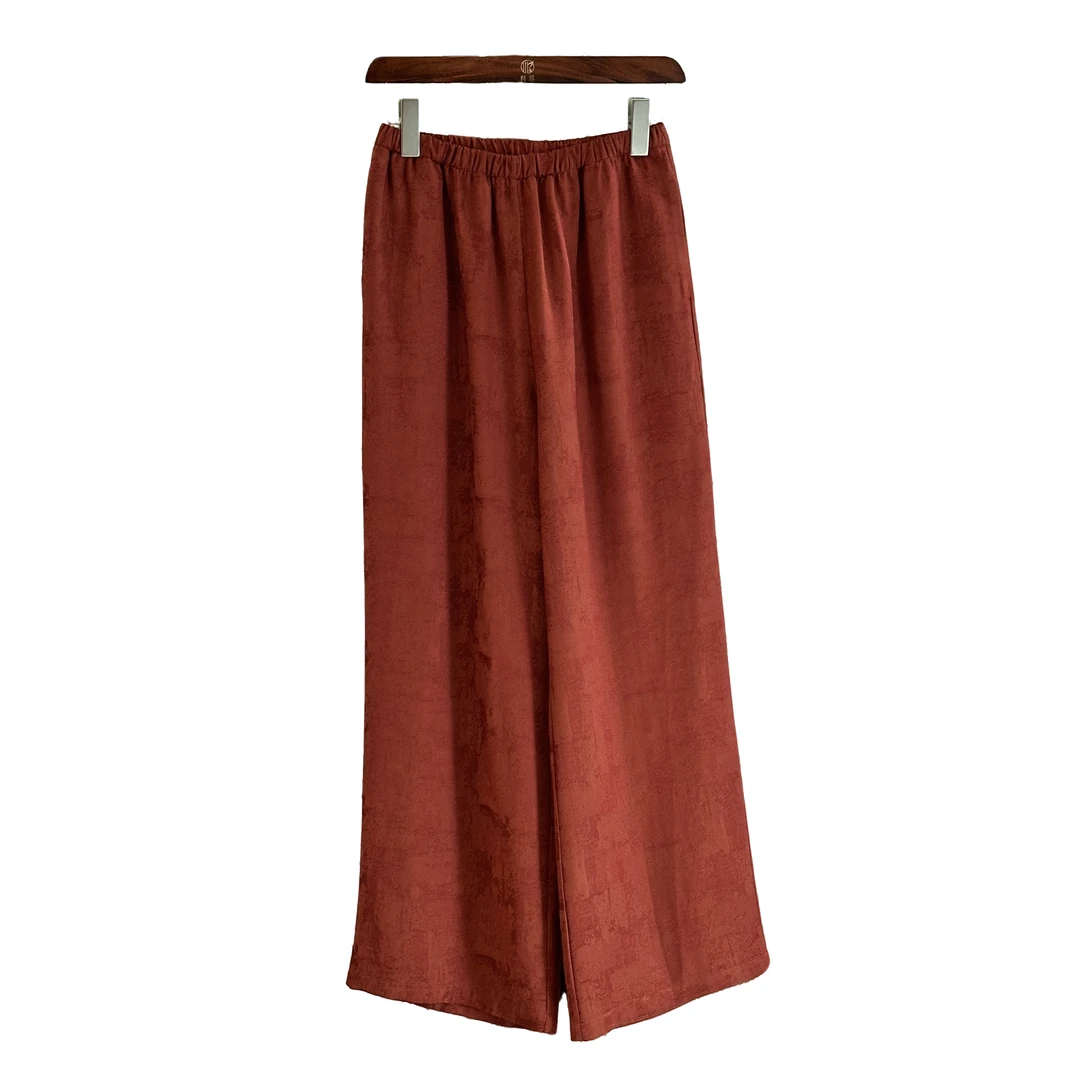 「利琪高订」国风新中式气质百搭秋冬时尚休闲夏季直筒裤B5414