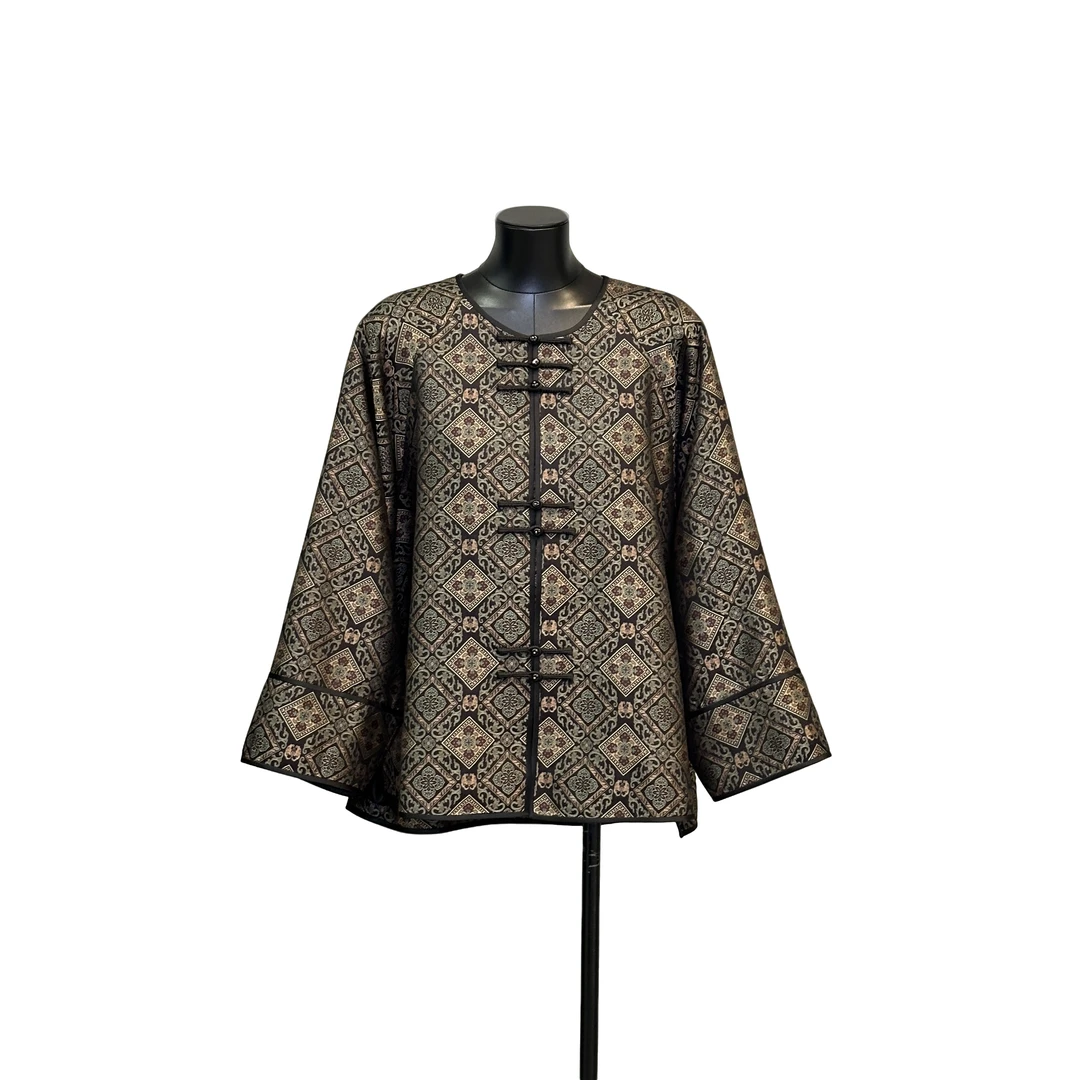 「利琪高订」国风新中式气质轻奢百搭宋锦外套上衣A5634