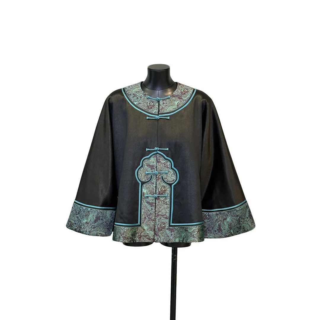 「利琪高订」国风大码气质轻奢如意头百搭秋冬太太服外套A5719