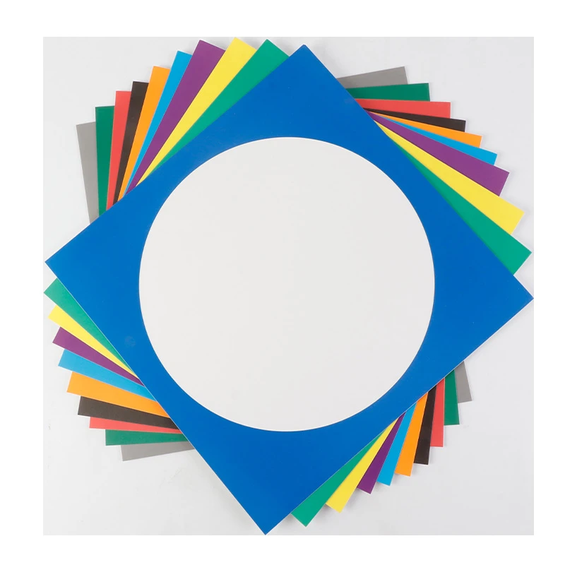 外方内圆形彩色卡纸圆卡纸儿童手工美术绘画纸边框镜片卡纸白色加