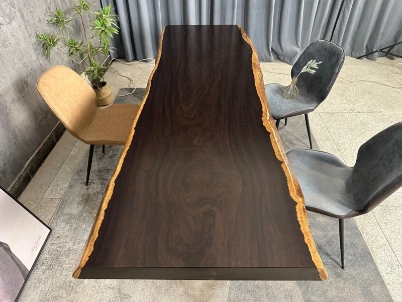 黑檀木办公桌（风车木）大板 自然边 233*73*7.5保证真货。不包邮