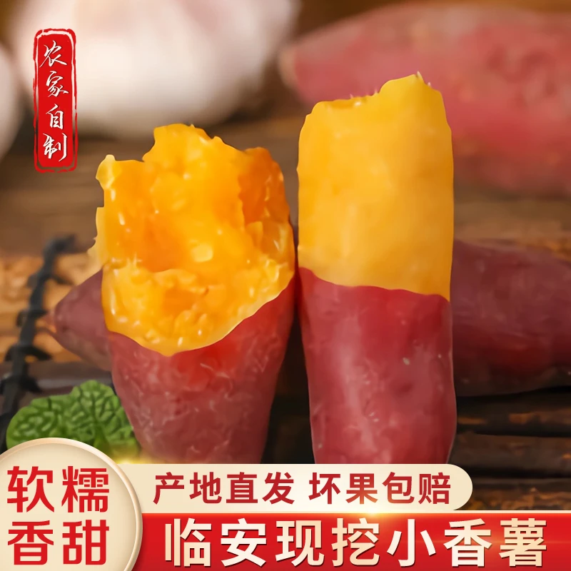 正宗临安天目山小香薯板栗红薯沙地地瓜黄心手指新鲜红薯小香薯