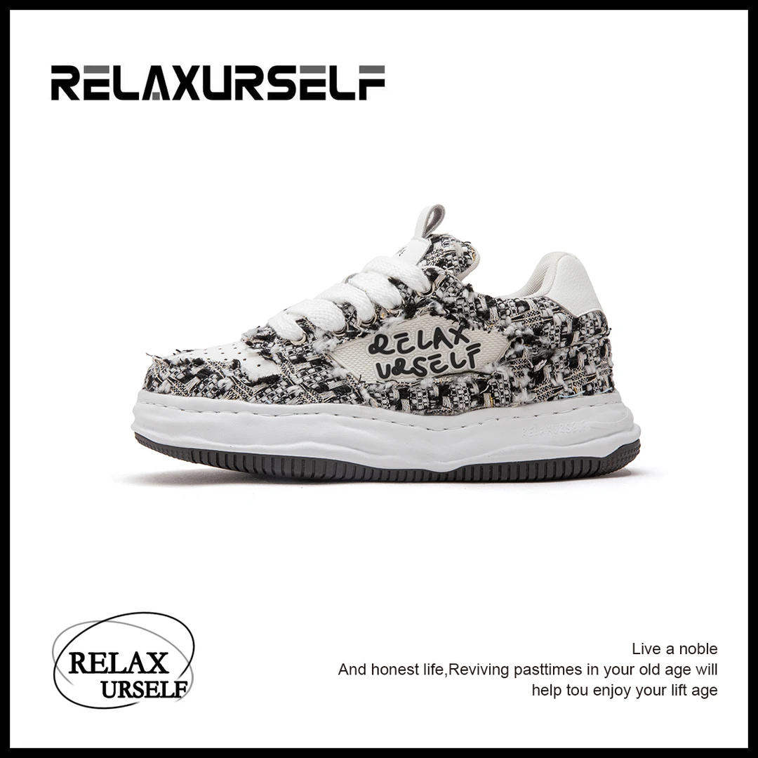 RELAXURSELF【永夜星河】原创设计师新款潮鞋厚底增高拼色休闲鞋