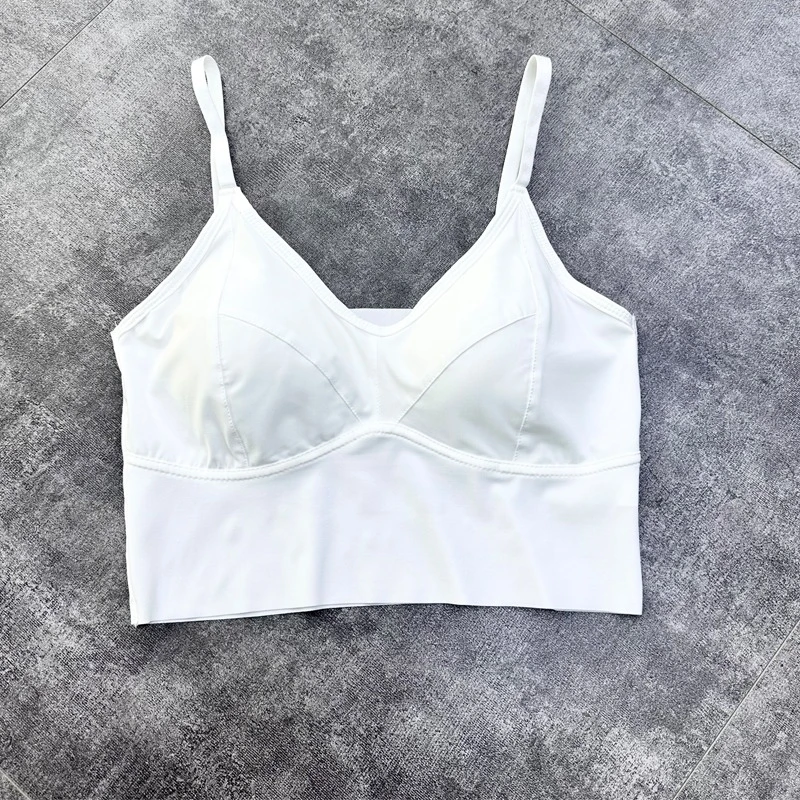 2024时尚休闲简约舒适纯色百搭瑜伽打底女士款打底无袖美背888063