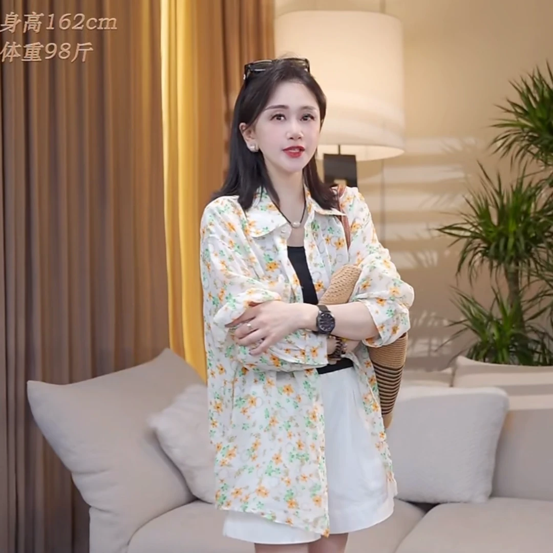 JW/静稳2024夏季上新设计感宽松减龄时尚休闲小众减龄衬衣8880261