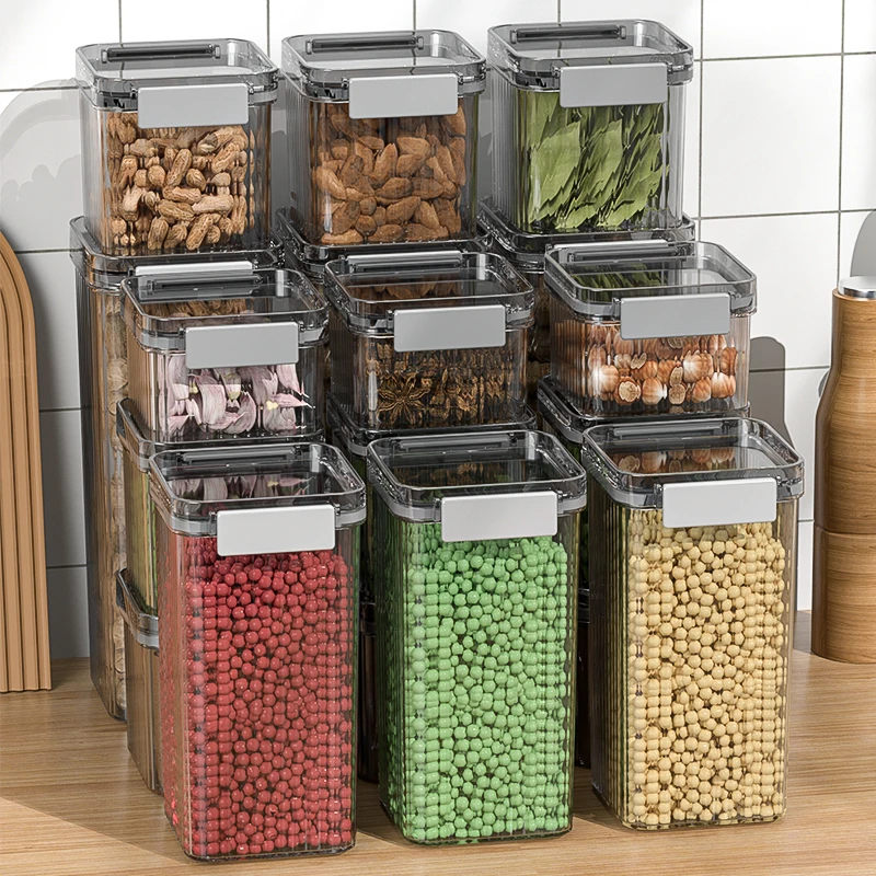 密封罐五谷杂粮厨房收纳食用级透明塑料罐盒子零食干货茶叶储物罐