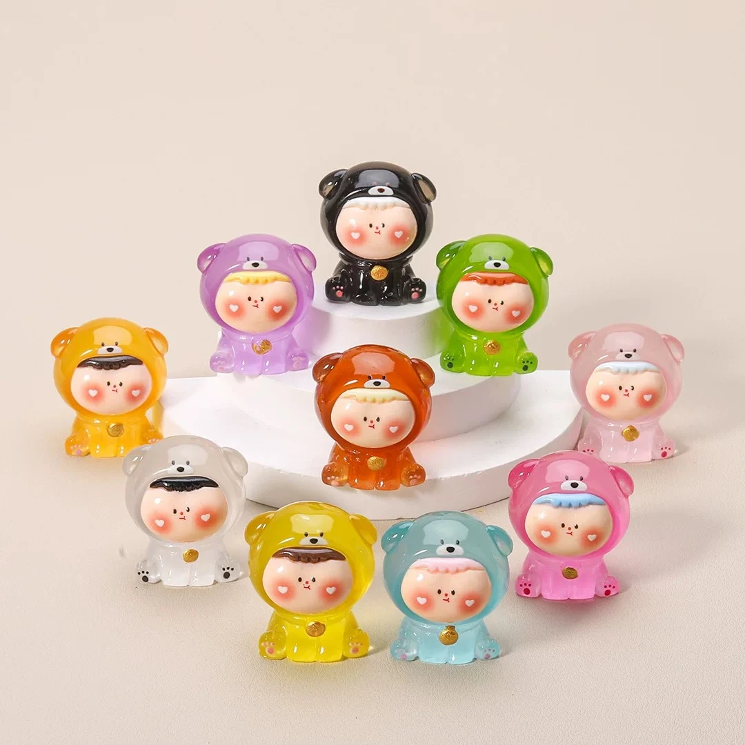 【九宫格】透色莉莉丝小熊DIY潮玩桌面摆件