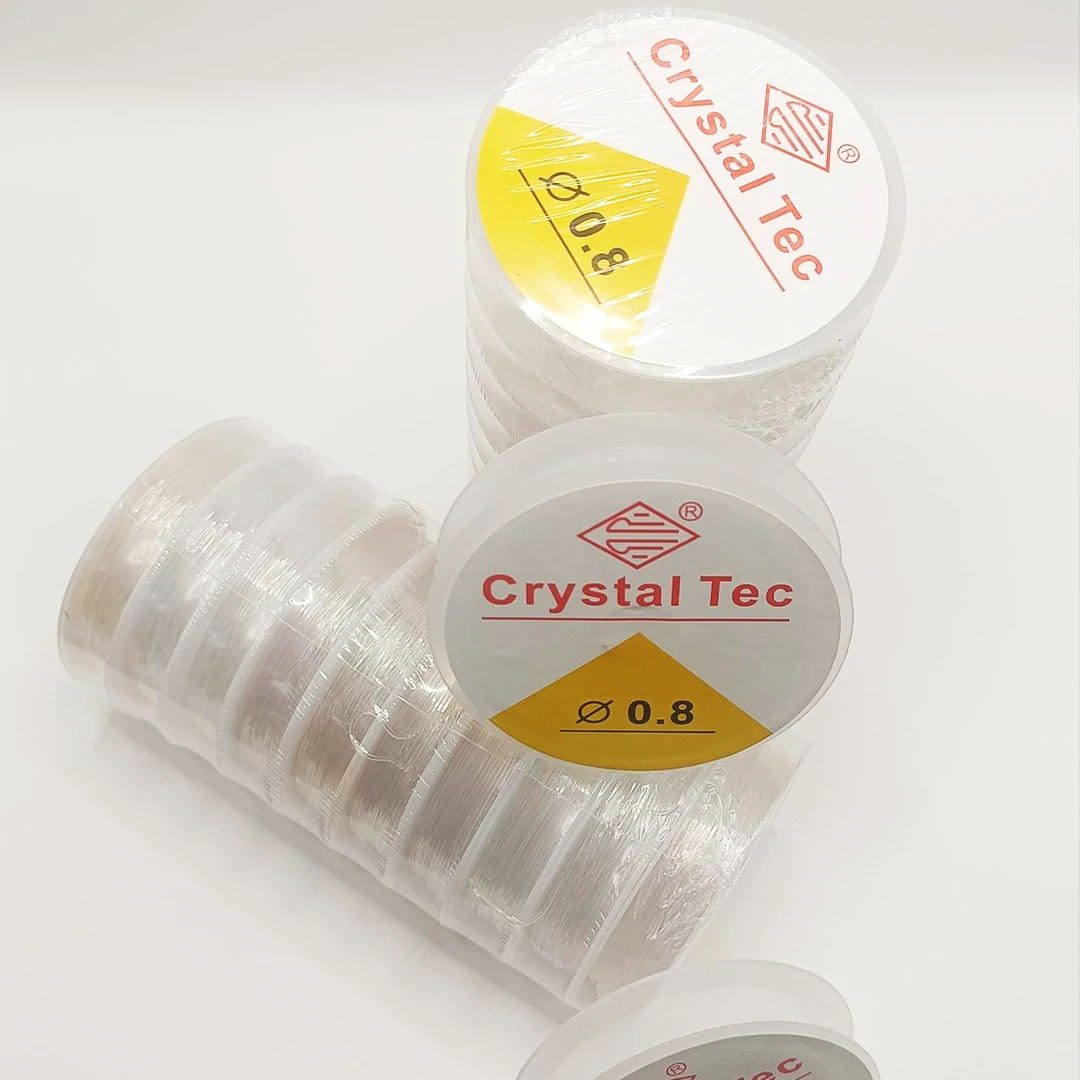 Diy串珠0.7-0.8mm水晶手串绳子弹力线耐磨串珠子手链松紧透明手工