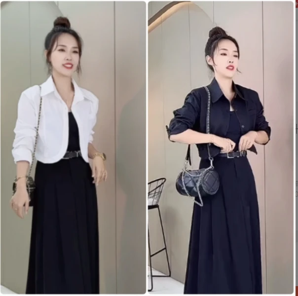 【橙子定制】2024新款设计感显瘦气质长袖正肩减龄百搭衬衣#23670