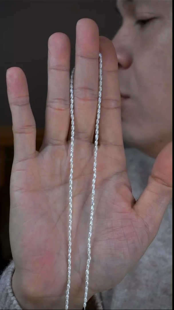 【闪购商品】淡水珍珠颈饰银S925镶嵌极细极亮keshi米珠