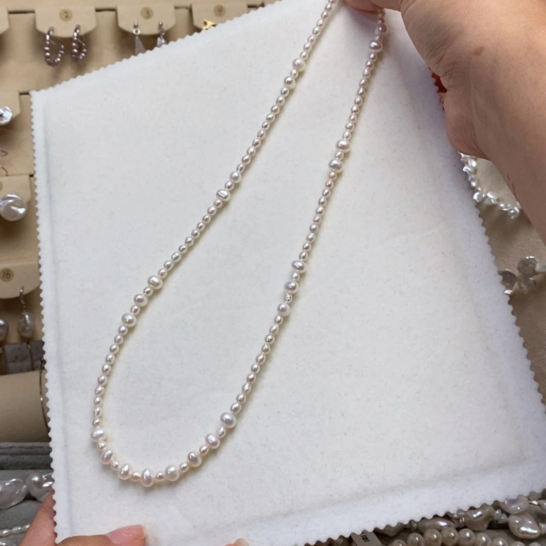 淡水珍珠项链银S925镶嵌
