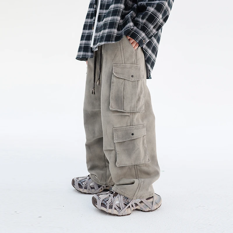 【现货】秋冬青少年中大童宽松脏脏工装裤2024加绒保暖休闲裤百搭