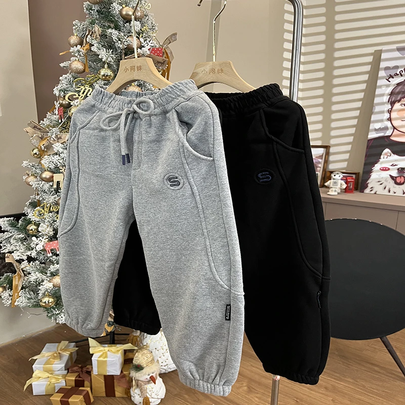 【现货】23301中大童男童儿童宽松休闲运动裤2024童装裤子