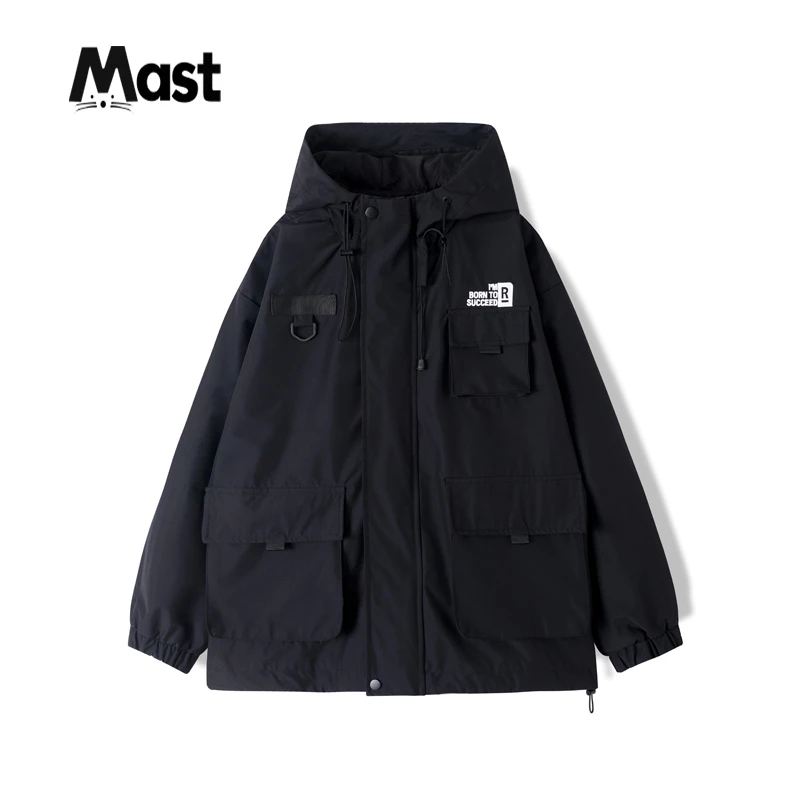 【现货】秋冬青少年中大童字母连帽外套2024男童休闲宽松上衣秋季