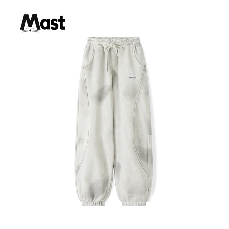 【现货】秋冬青少年中大童脏脏宽松字母加绒运动裤2024百搭简约卫裤