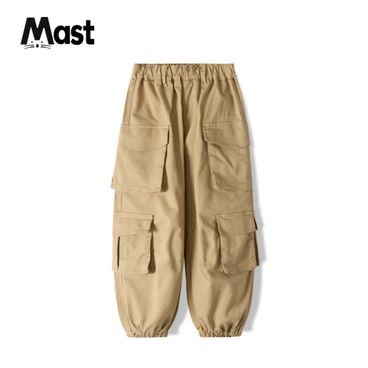 【现货】童装男童春秋儿童宽松工装裤2024秋季新款中大童收口休闲裤