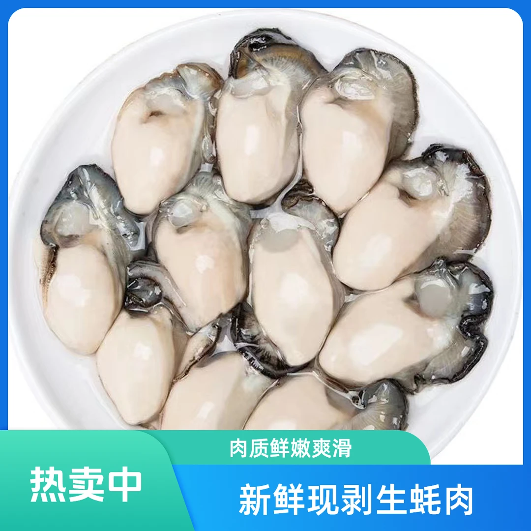 现拨生蚝肉 （ 250/盒）15只左右到手8盒