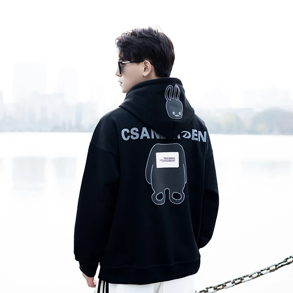 冬季宽松连帽男士男孩子套头情侣秋冬百搭韩版潮流卫衣22521