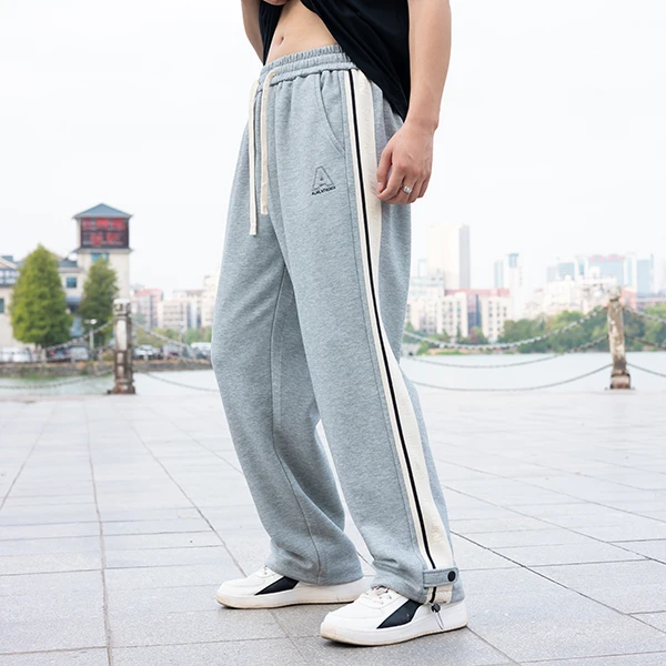 秋冬加绒新款直筒束脚宽松百搭大码休闲阔腿潮流卫裤22506卫衣