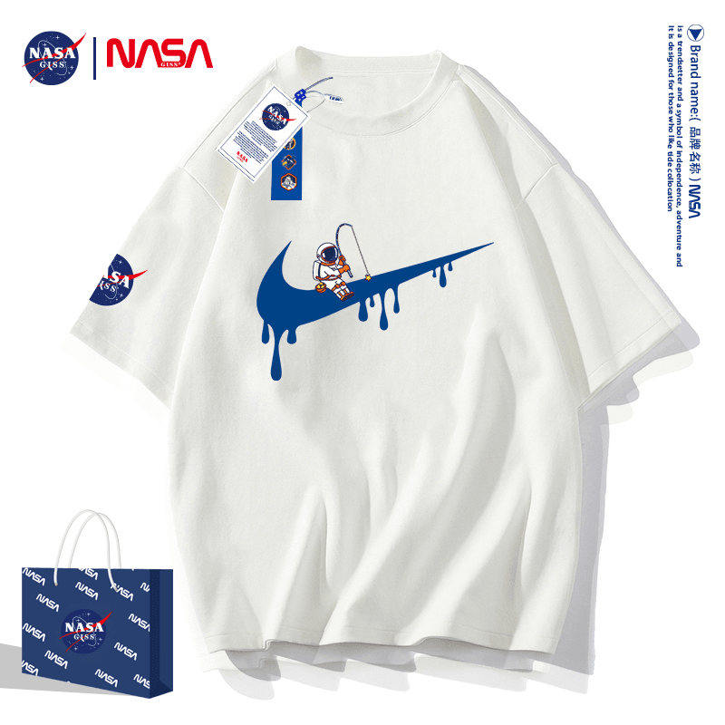 NASA GISS联名款2022新款纯棉T恤男女同款爆款太空人NS8120-A