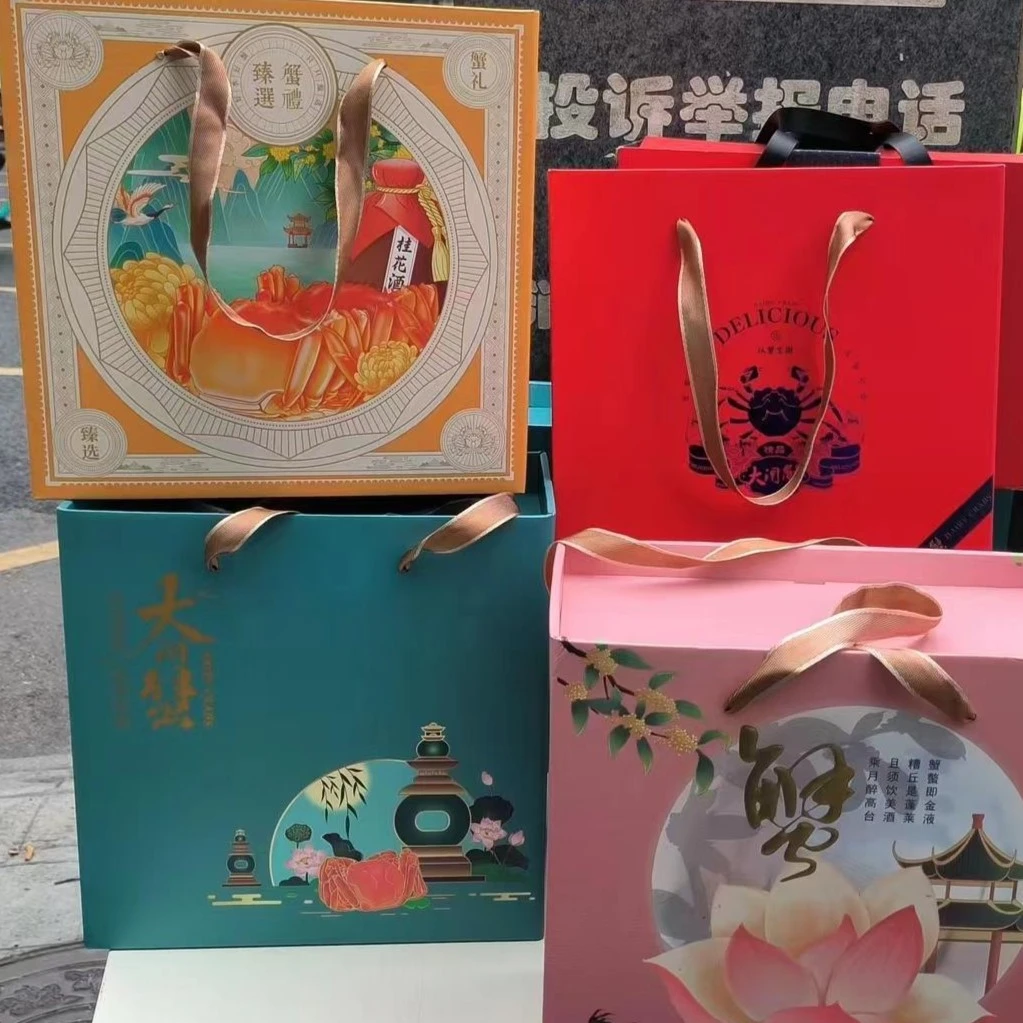 大闸蟹礼盒 礼盒一个  只有一个礼盒/没有蟹  款式随机