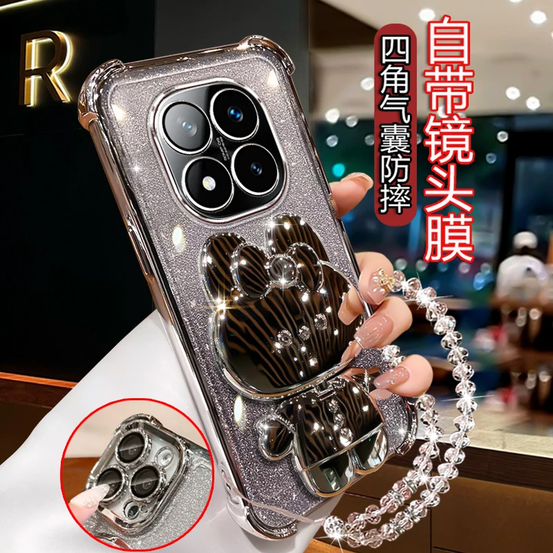 适用红米Note14pro曲屏手机壳5g四角防摔Redmi Note14por网红软壳