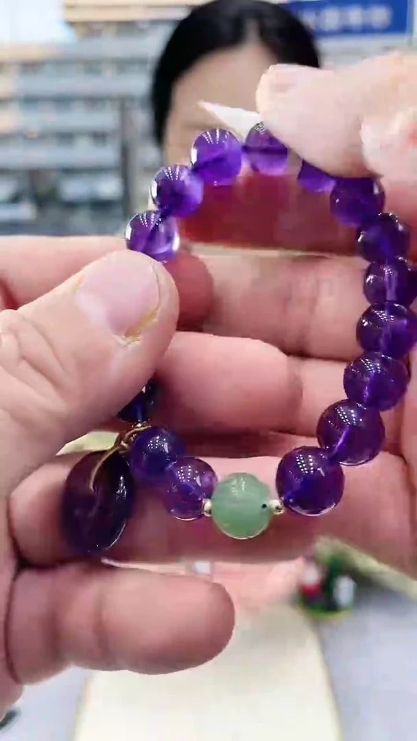 【闪购商品】紫晶手链未镶嵌紫水晶平安扣手链88