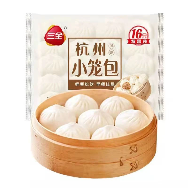 三全小笼包杭州风味速冻半成品发面包子肉馅家用早餐面点