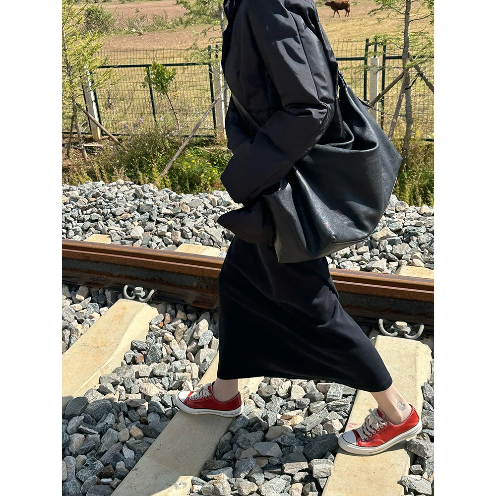 SHIIEELL纸片人松紧腰直筒半身裙Z1208