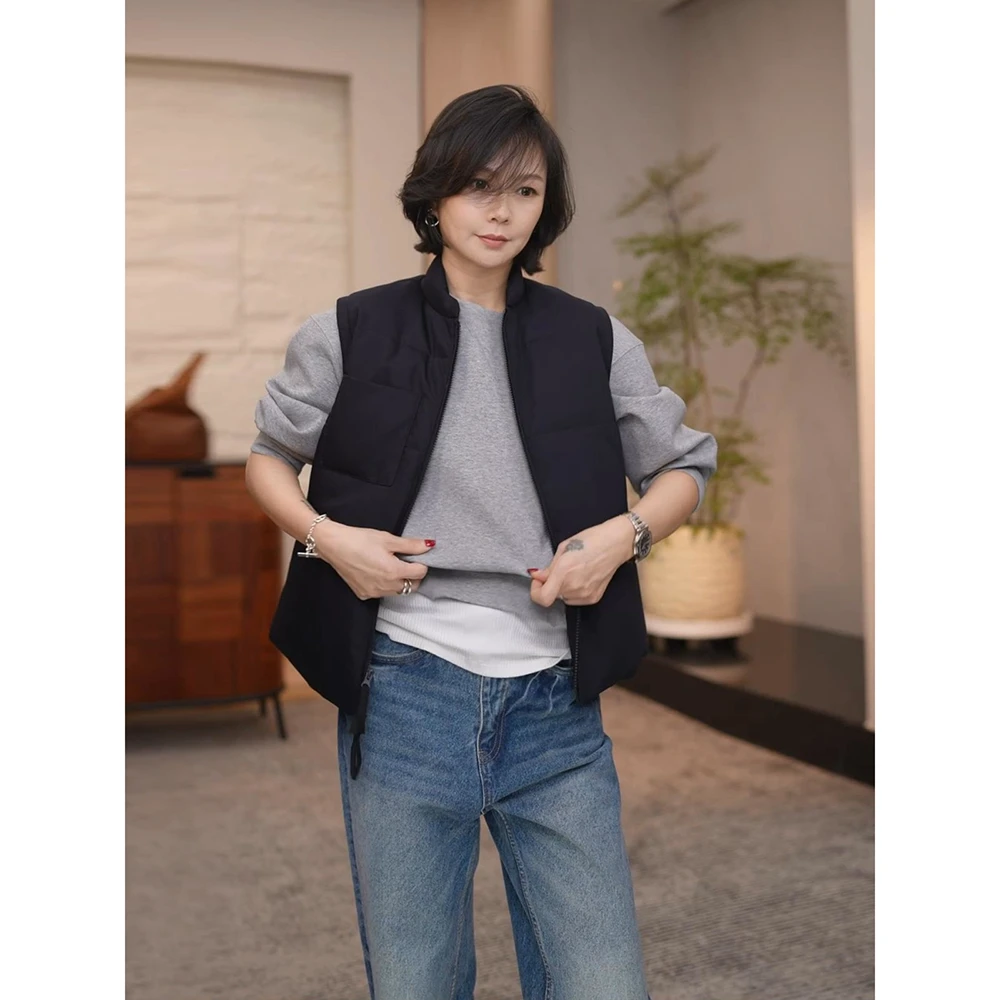 SHIIEELL高密棉宽螺纹廓形极简卫衣纯色宽松圆领上衣P713S