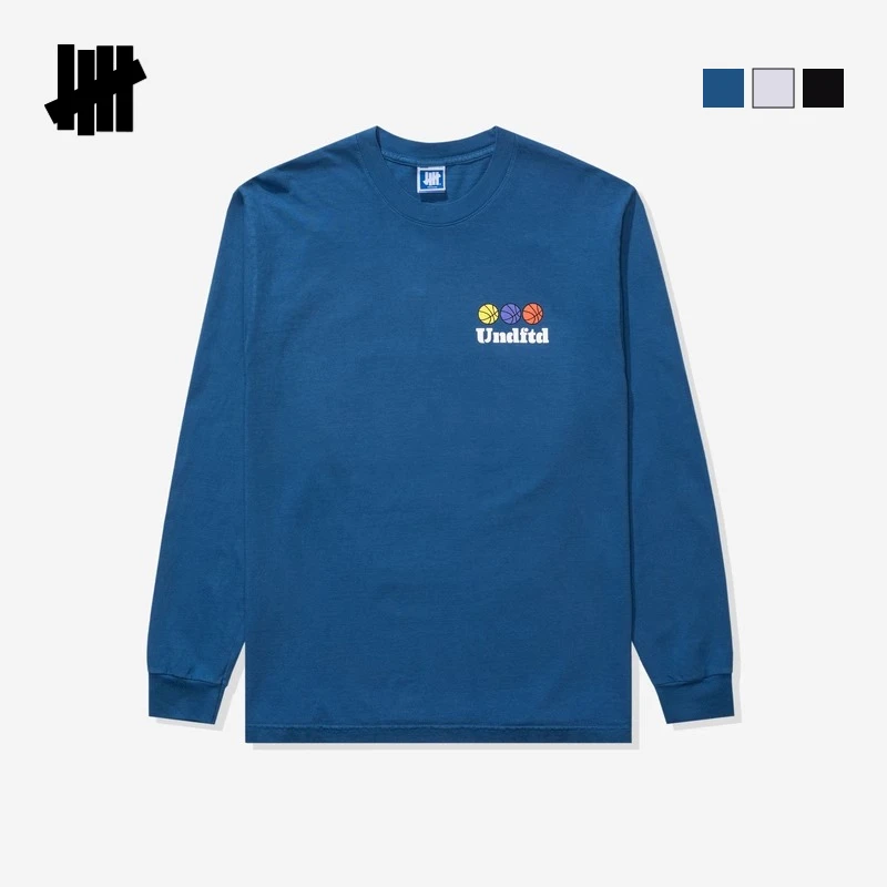 UNDEFEATED冬季新品情侣潮流时尚篮球场图案长袖T恤UI34GLS03M