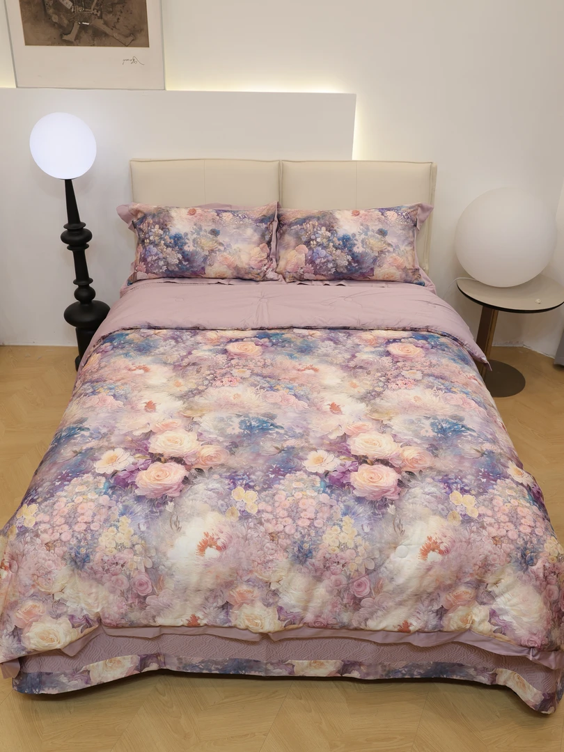 林小花【玲珑被罩款四件套】2024新品高档长绒棉四件套被套