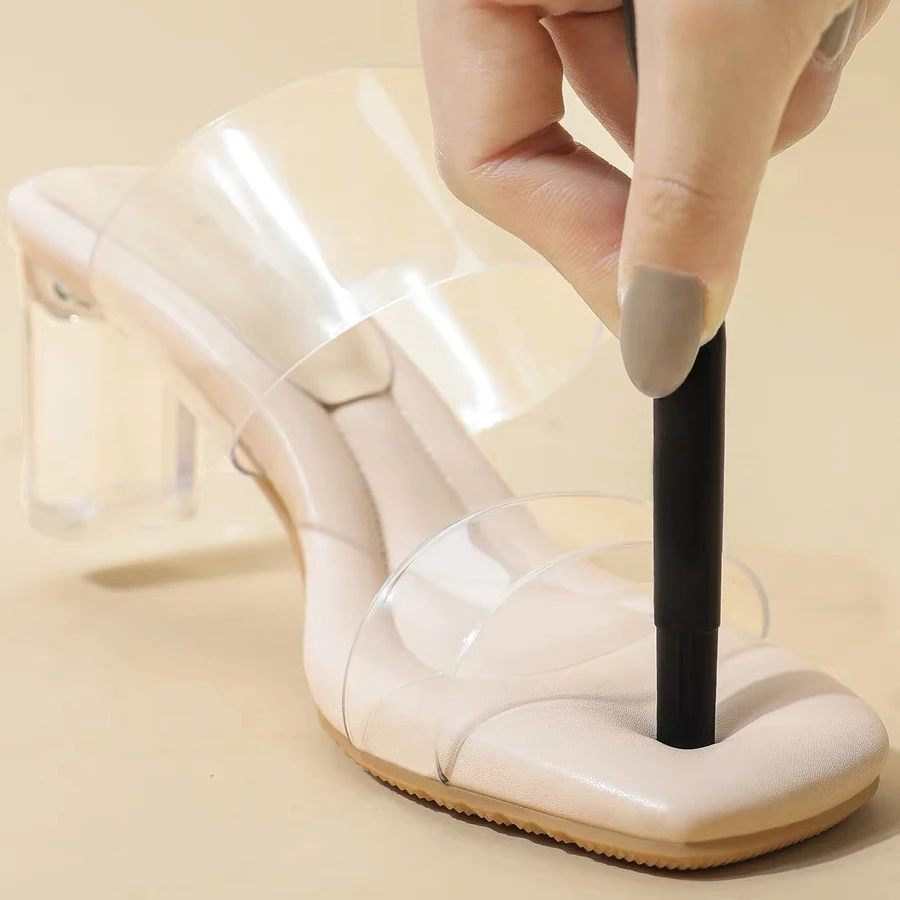 【踩屎感】2025年新款跟外穿透明一字凉拖鞋透明凉鞋高跟鞋性感女夏