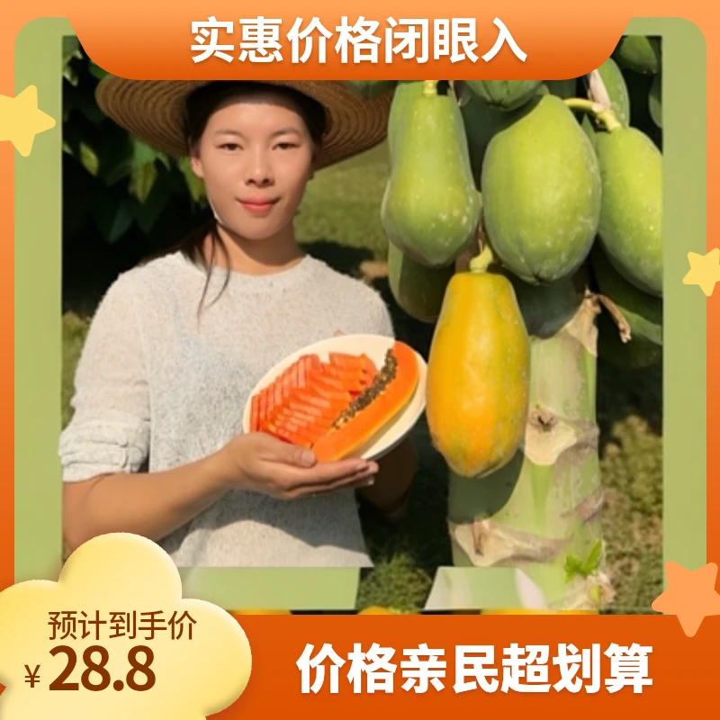 现摘现发云南当季新鲜水果整箱冰糖心红心牛奶木瓜