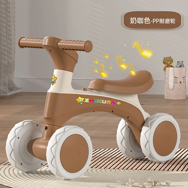 儿童四轮平衡车1-4岁滑行学步车宝宝加宽车身静音四滑轮
