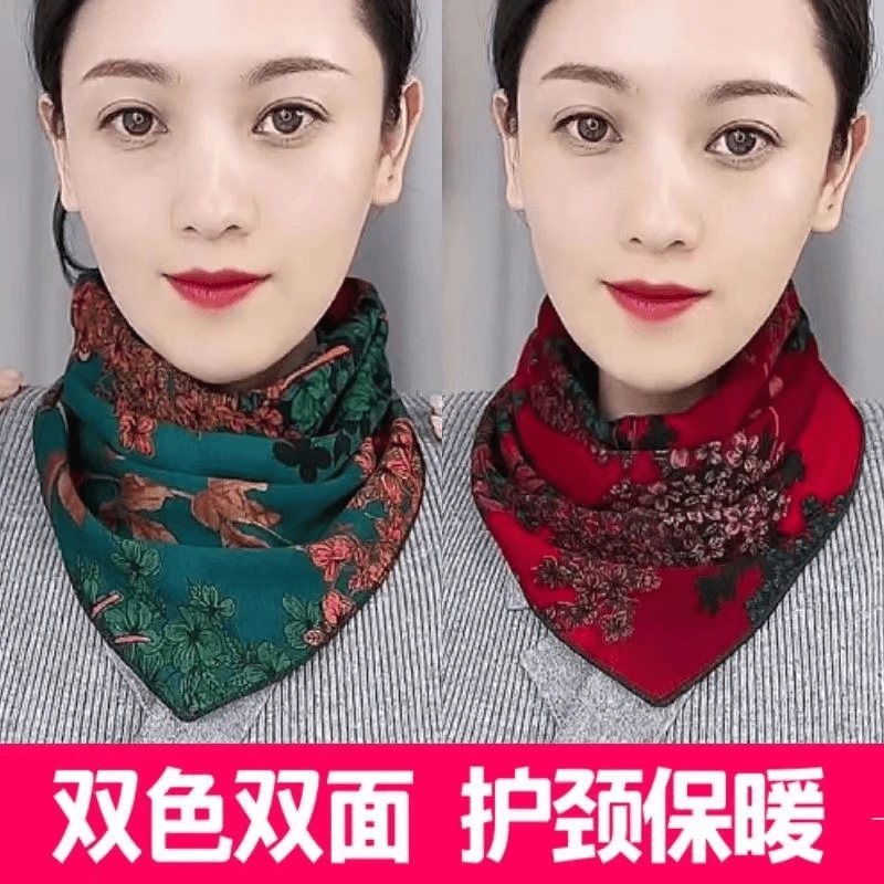 女士围巾护颈椎脖套韩版百搭保暖时尚假领子新款双面三角巾